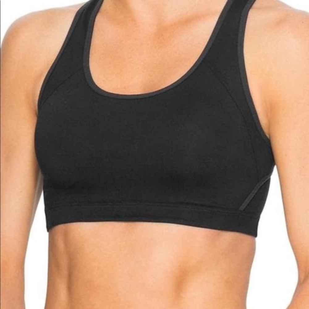 Athleta Double Dare Black Sports Bra NWT XXS